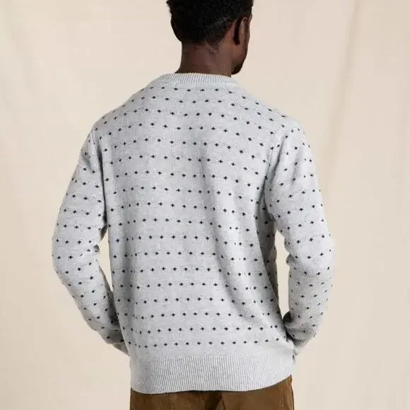 NWT Toad&Co Heather Gray Birdseye‎ Cazadero Crew Neck Wool Blend Sweater XL